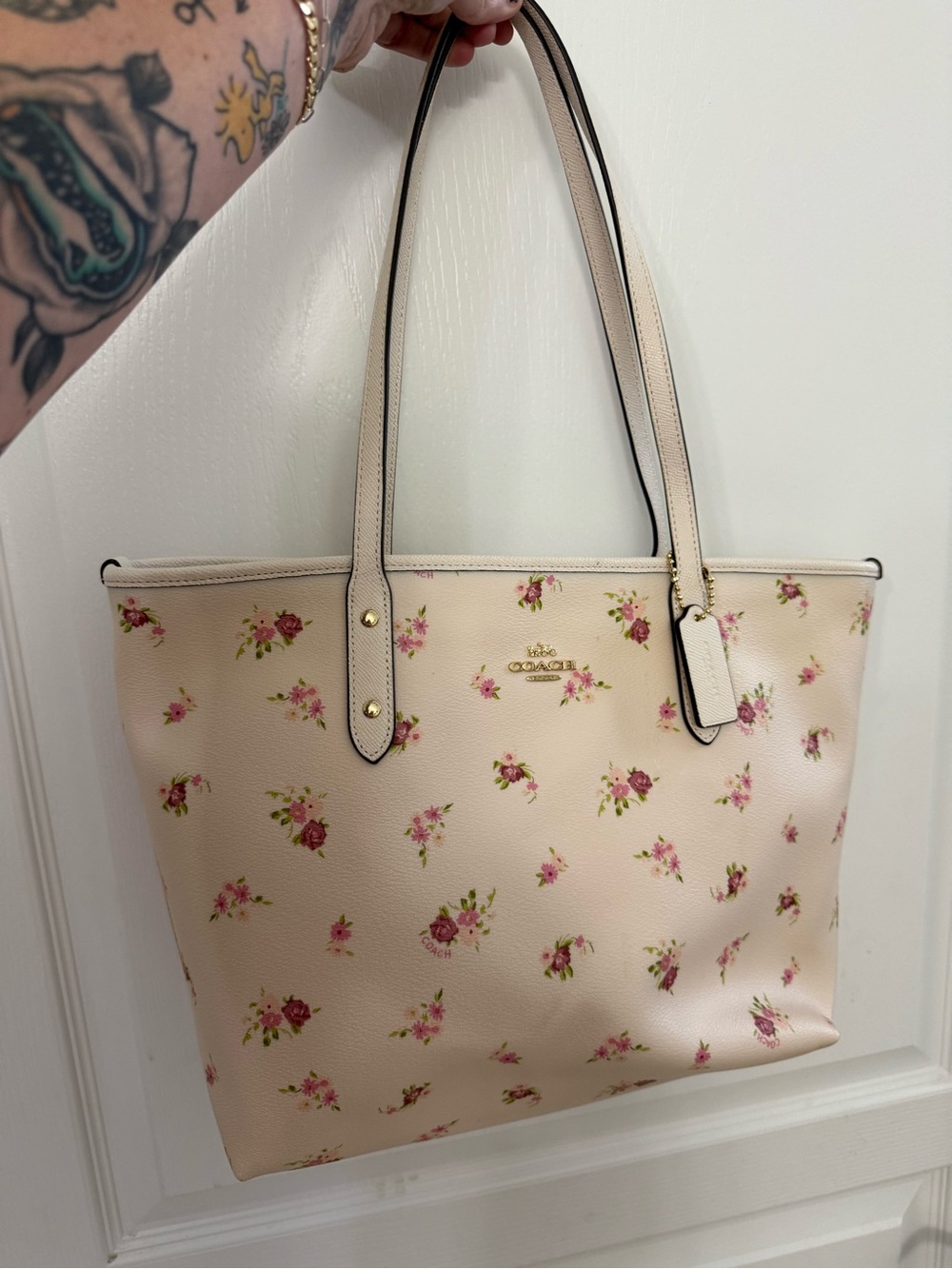 Coach City Tote Daisy Bundle Print Chalk Multi F29487